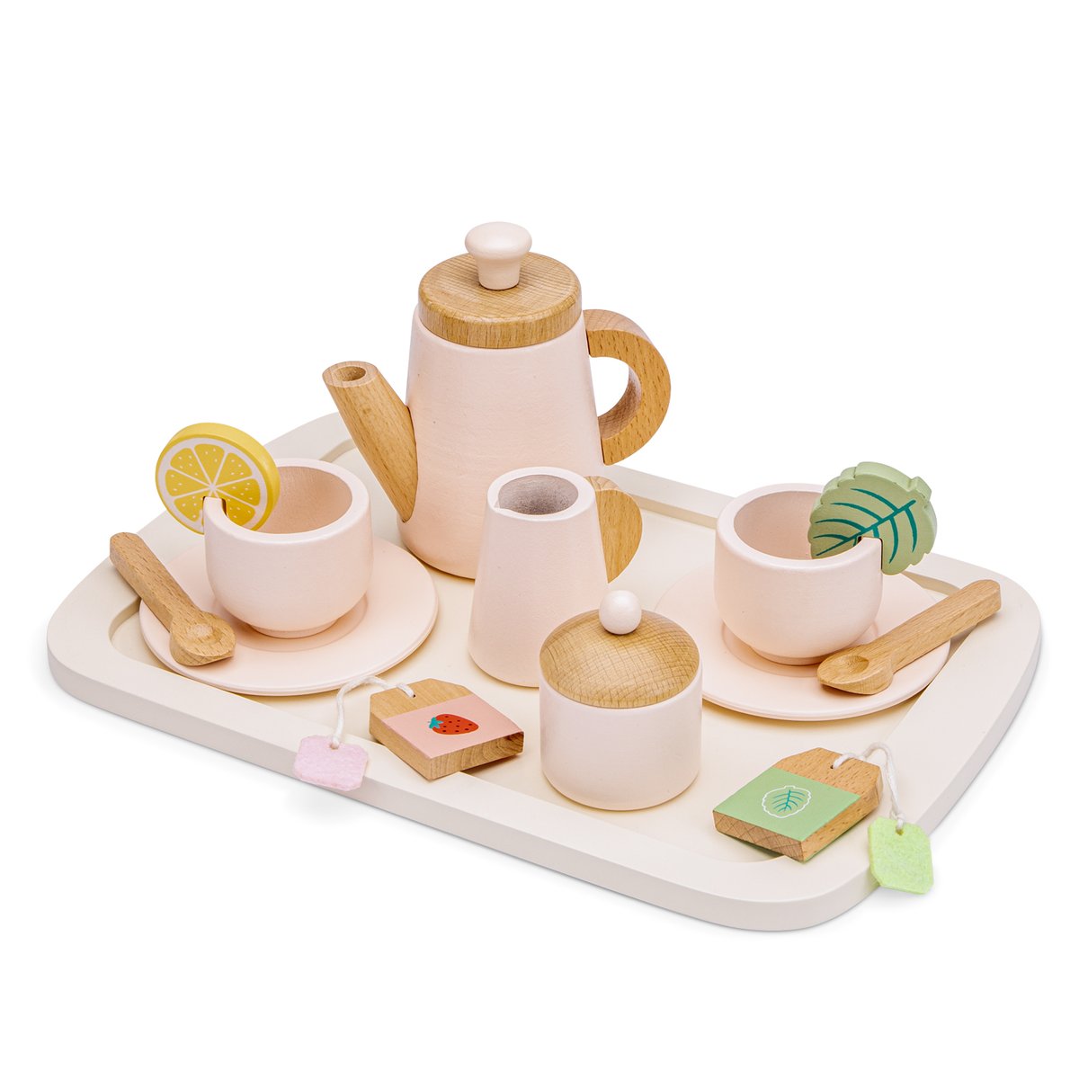 Service à thé avec plateau blanc, NEW CLASSIC TOYS