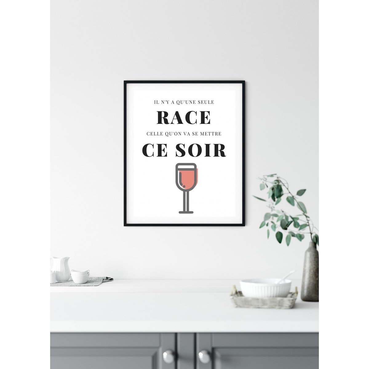 Affiche Il n'y a qu'une seule race... blanc, L'AFFICHERIE