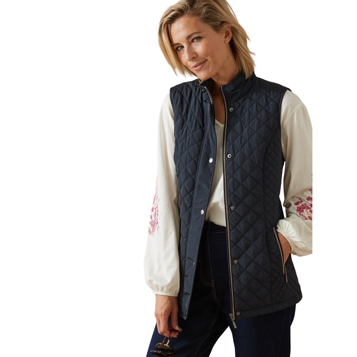 Parka sans manches matelassée déperlante marine, DAXON