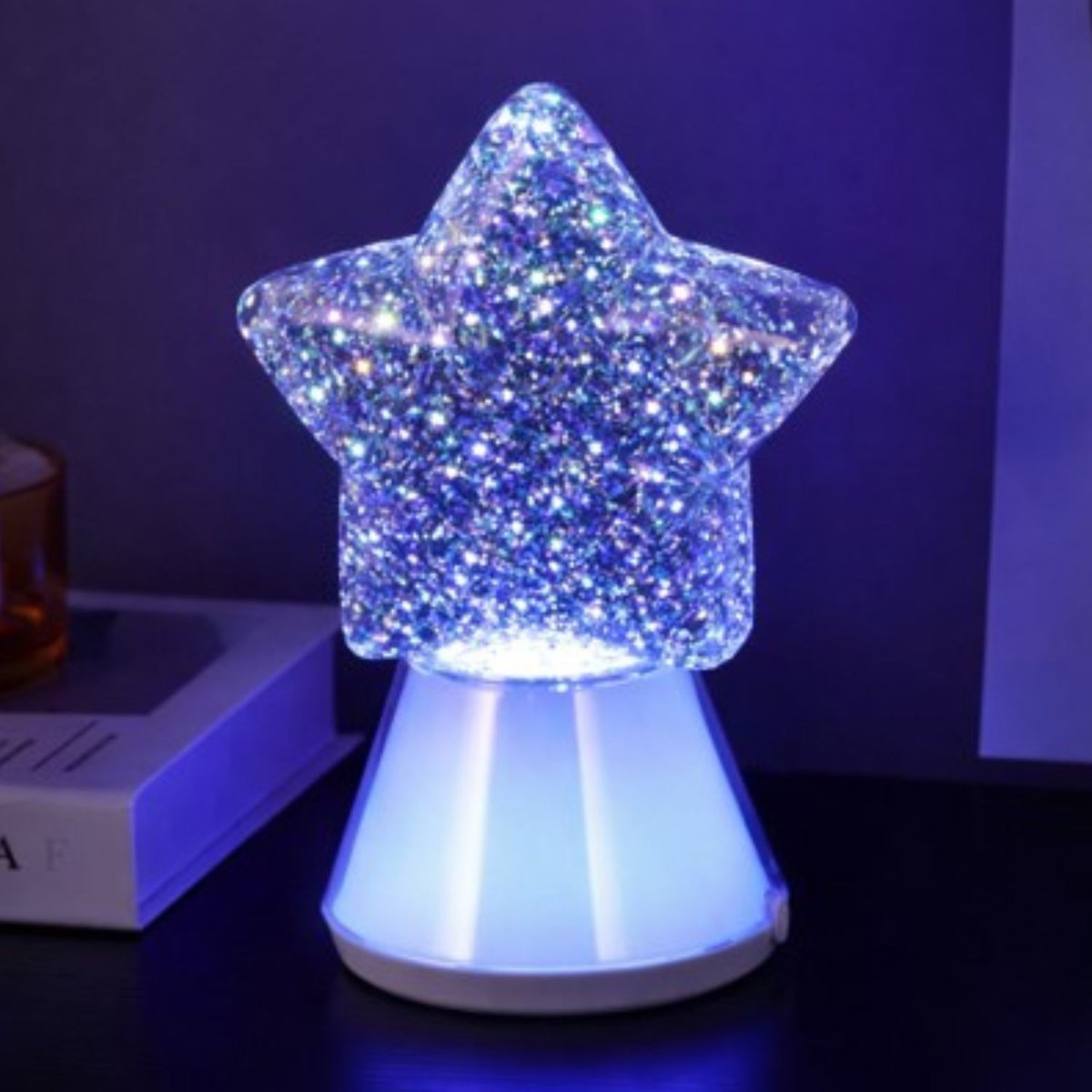 Lampe à paillettes blanc, LITTLE L