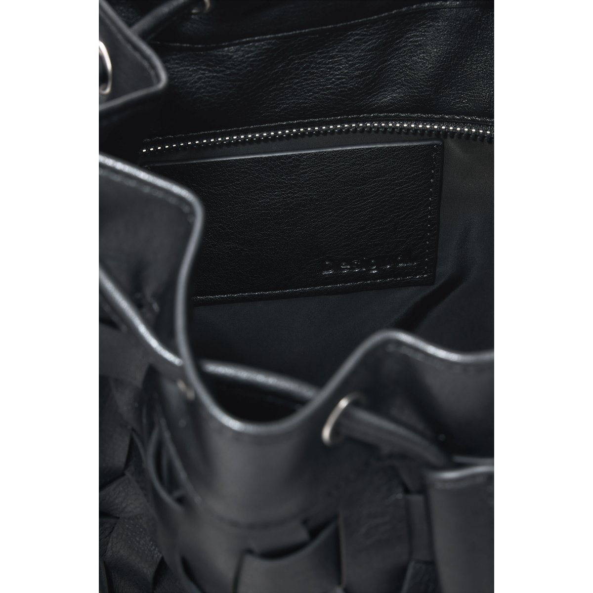 Sac à dos tressé noir, DESIGUAL