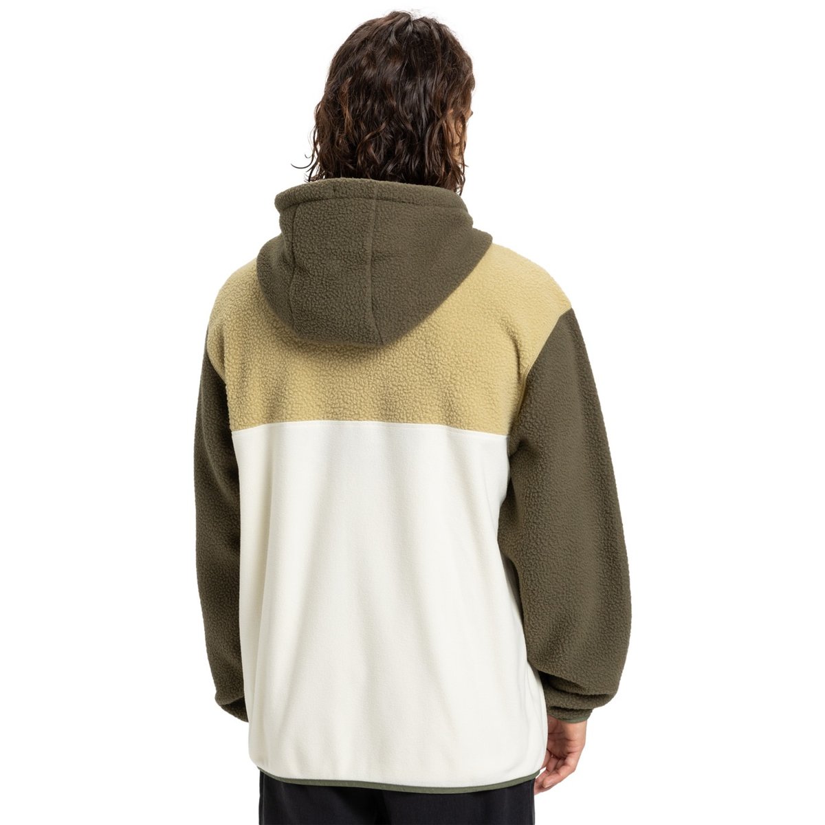 Polaire demi-zip à capuche Marron OCEAN VIEW MIX UP marron grape leaf, QUIKSILVER