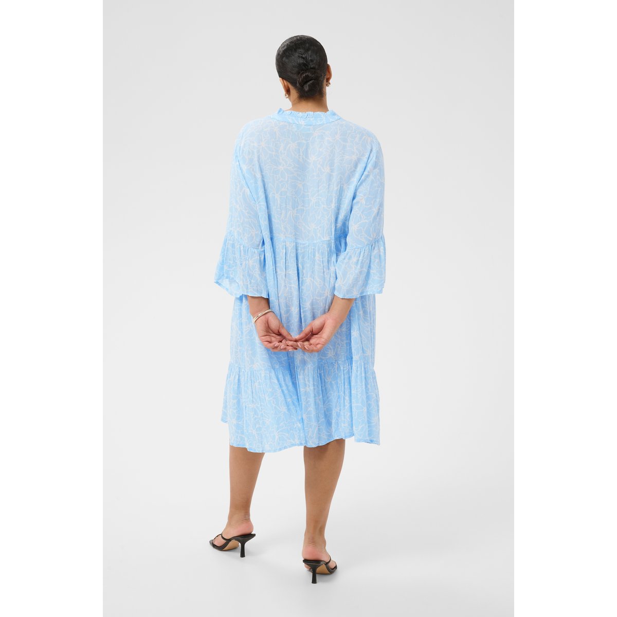 Robe bleu nantucket breeze chalk flower, KAFFE CURVE