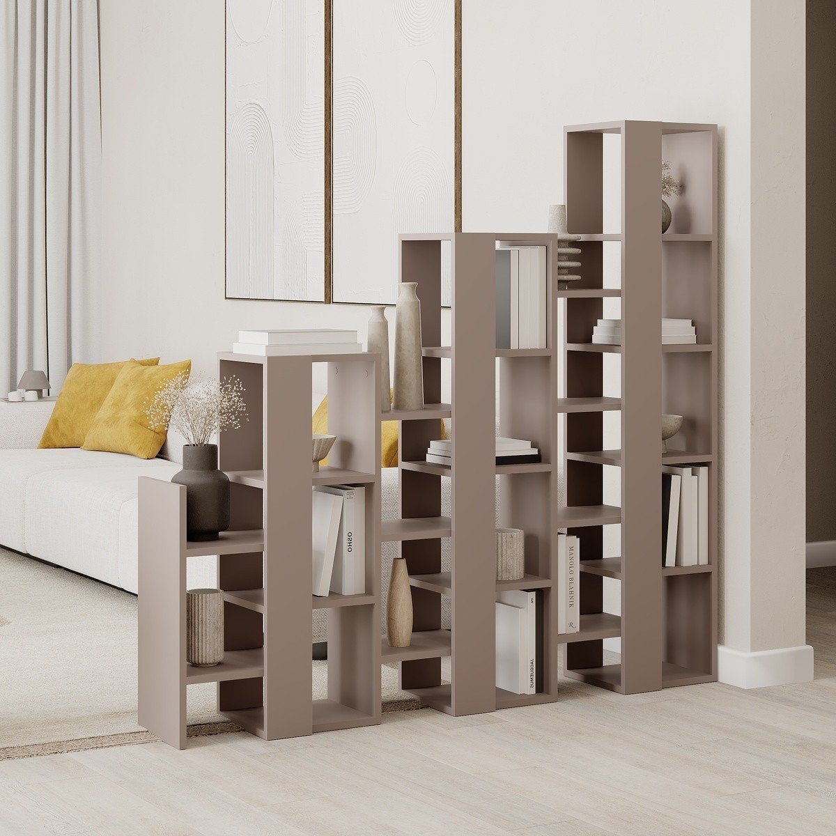 Étagère H151 cm - ANISSA marron, CALICOSY