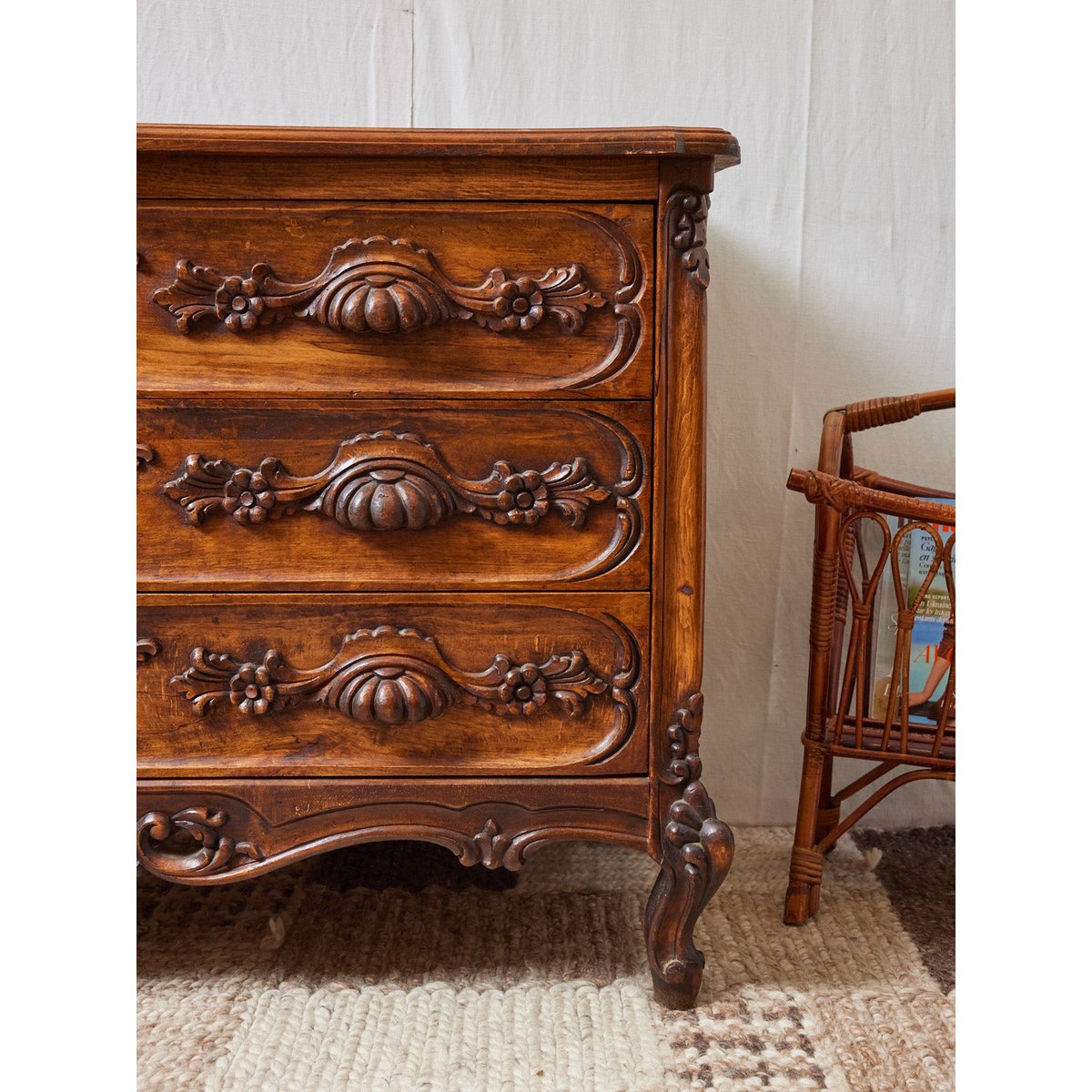 Commode provençale en bois Garance N°597 - Bon état bois foncé, DEBONGOUT