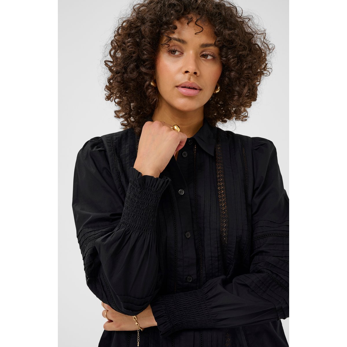 Chemise à manches longues noir black deep, KAFFE