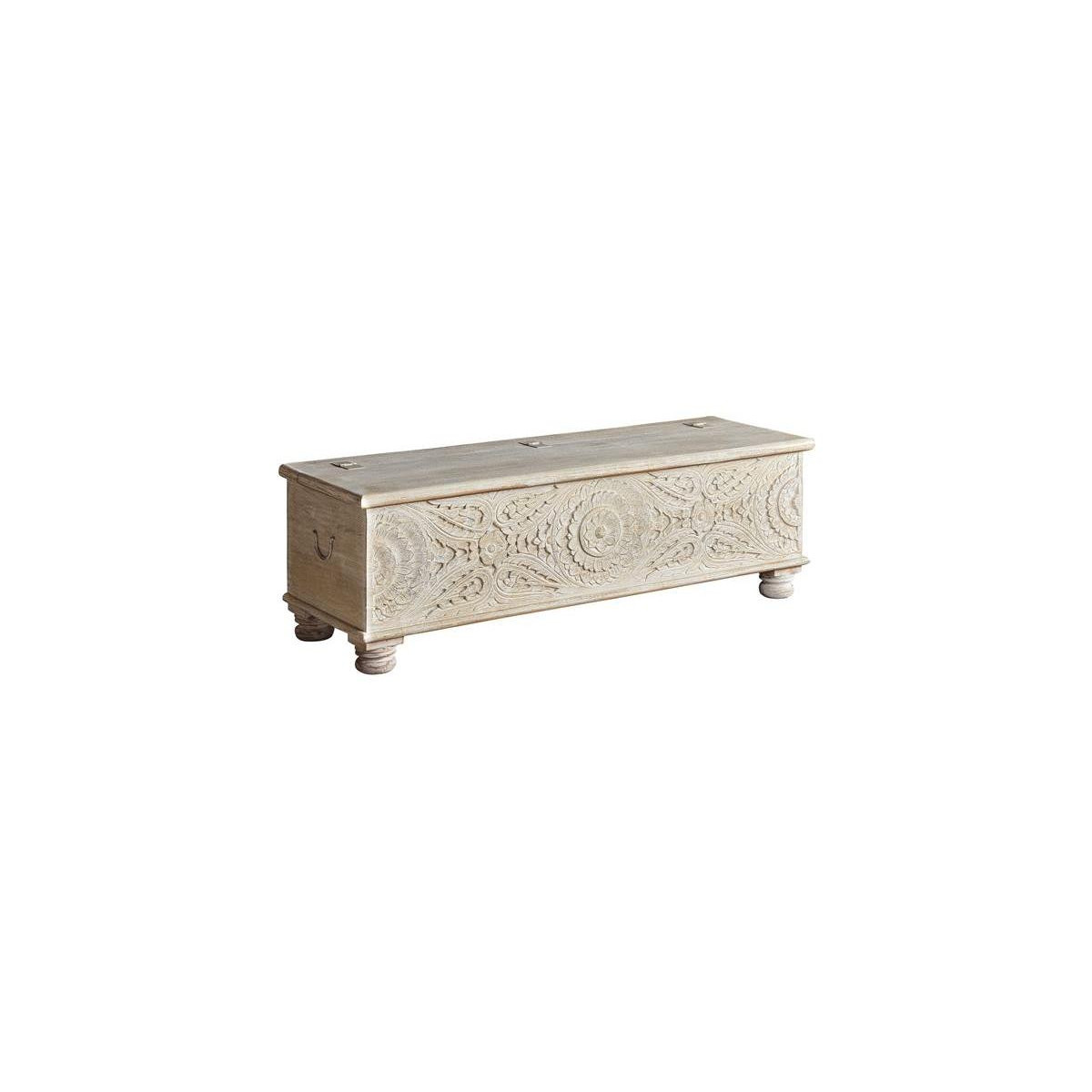 Coffre blanc, DECORATION D’AUTREFOIS
