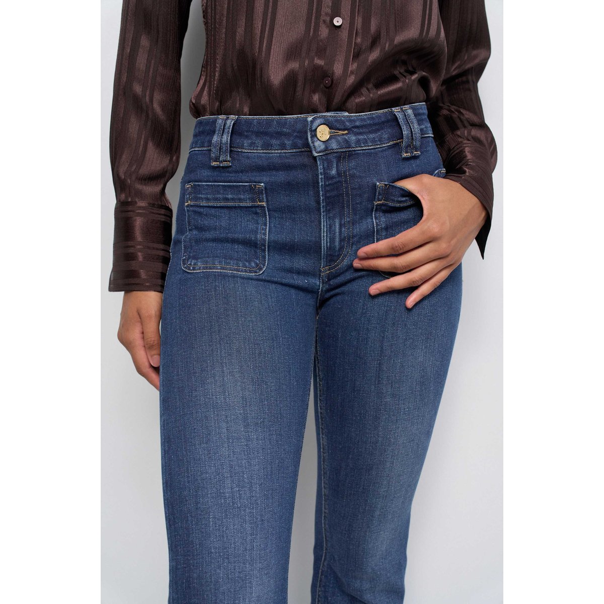 JEAN DESTINY PUSH UP FLARE bleu denim, SALSA JEANS