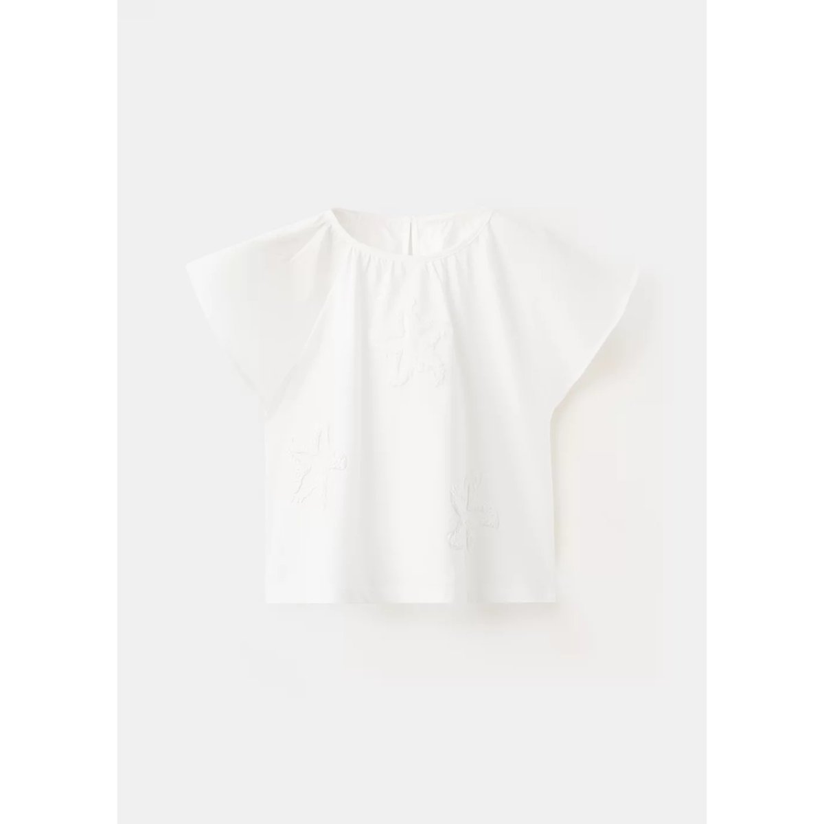 T-shirt coton étoiles blanc cassé, MANGO KIDS