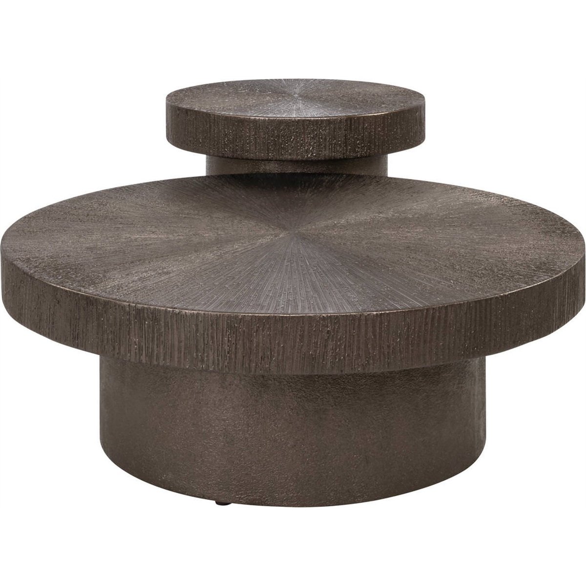 Lot de 2 tables basses rondes en métal brunzae, RECOLLECTION