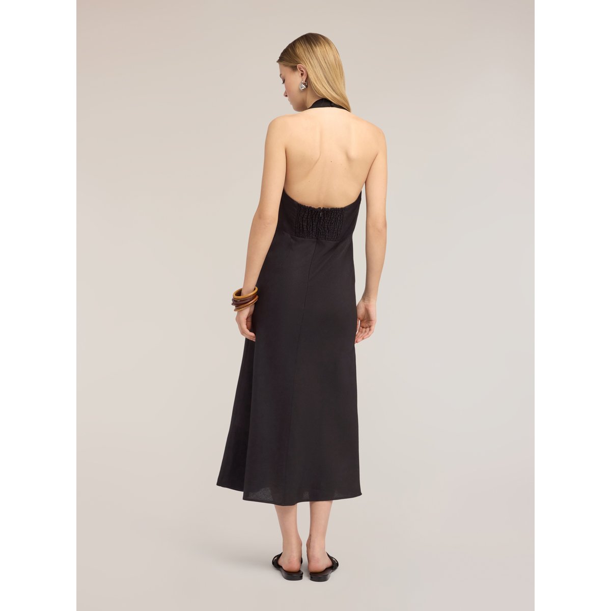 Robe longue trapèze noir, MOTIVI