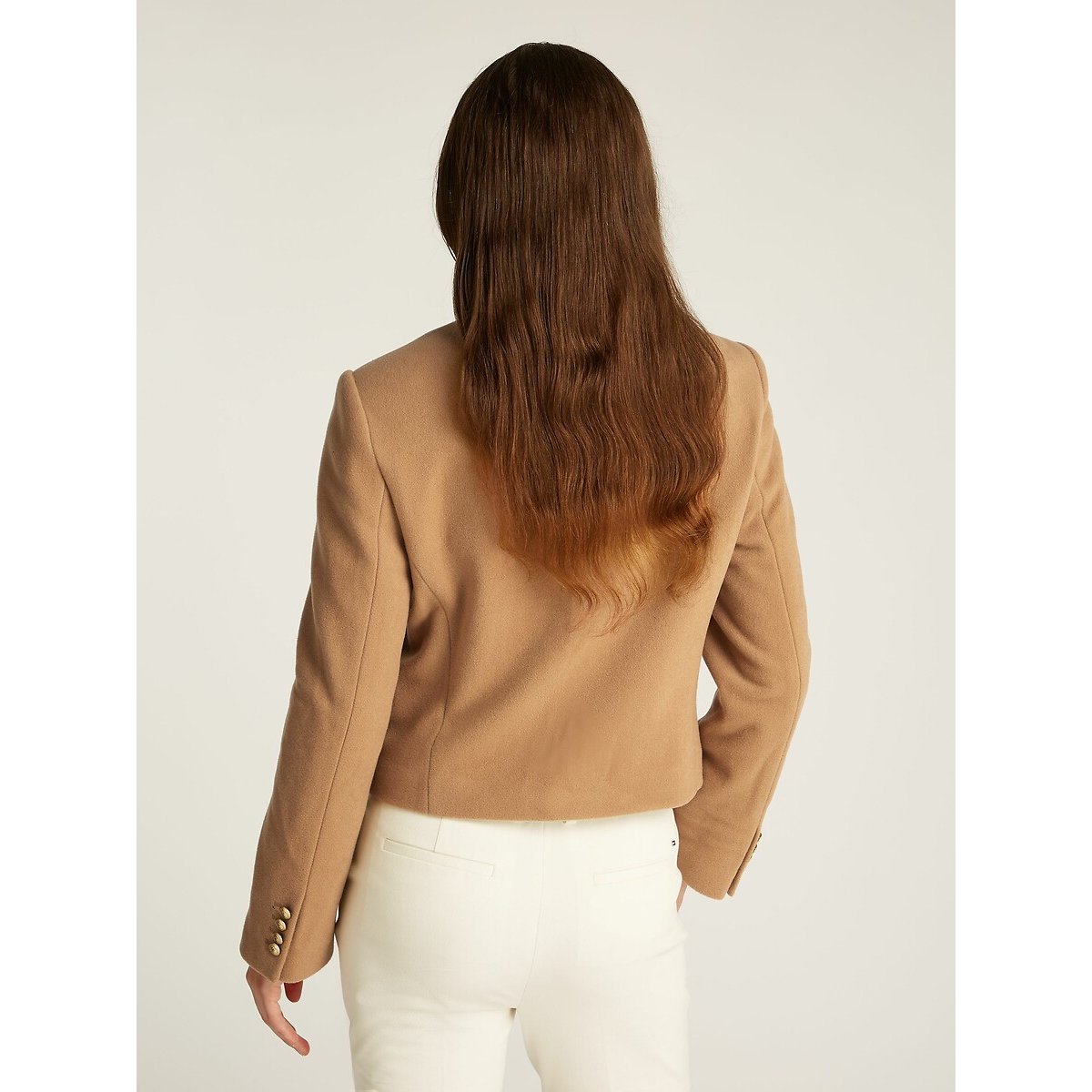 Short Straight Fit Jacket camel, TOMMY HILFIGER