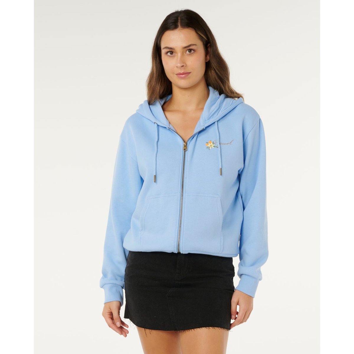 Sweat à capuche zippé Poolside Relaxed bleu clair, RIP CURL
