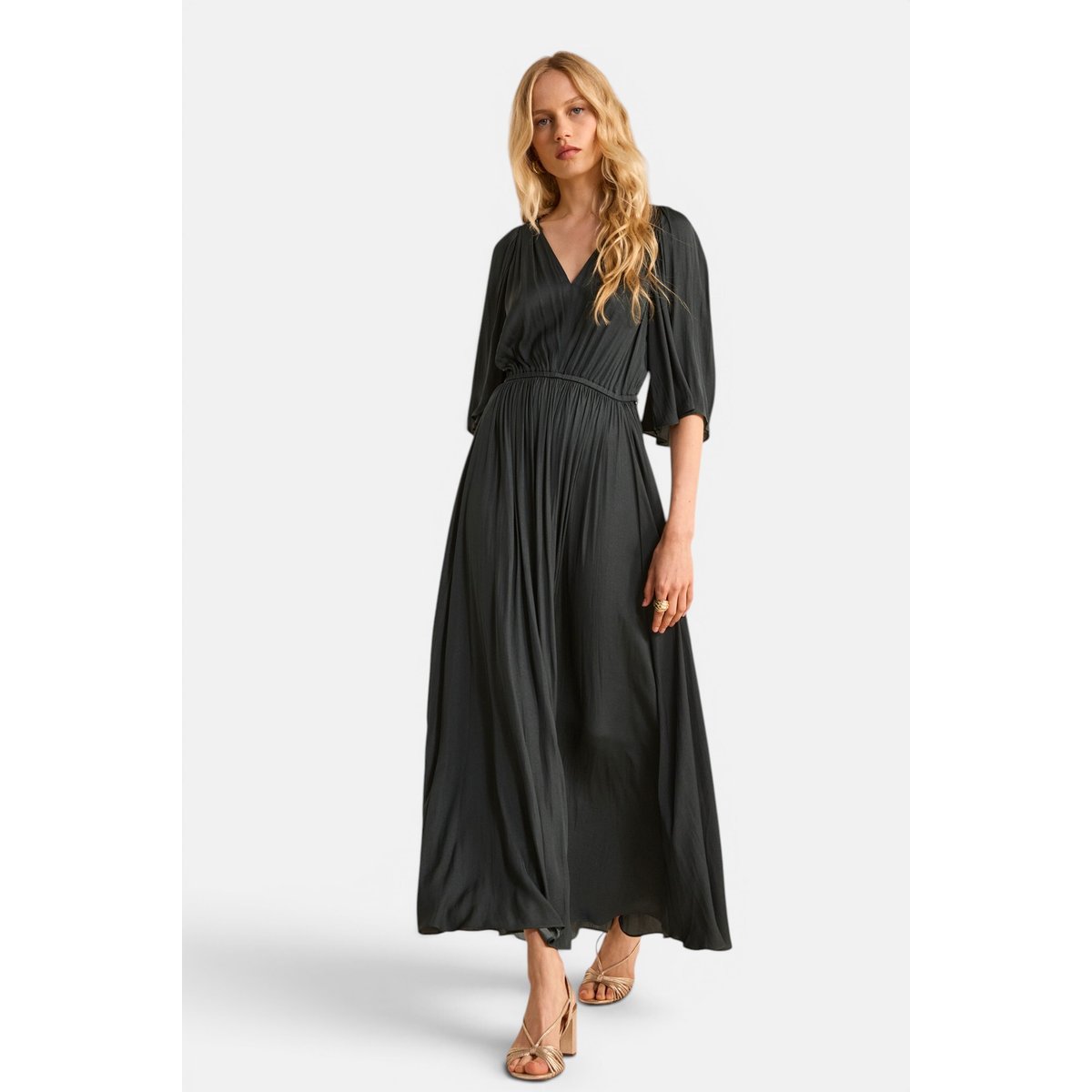 Robe fluide PERLA petrole, Maison 123