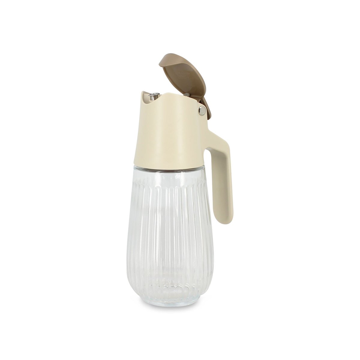 Bouteille à huile en verre beige-transparent, MENASTYL