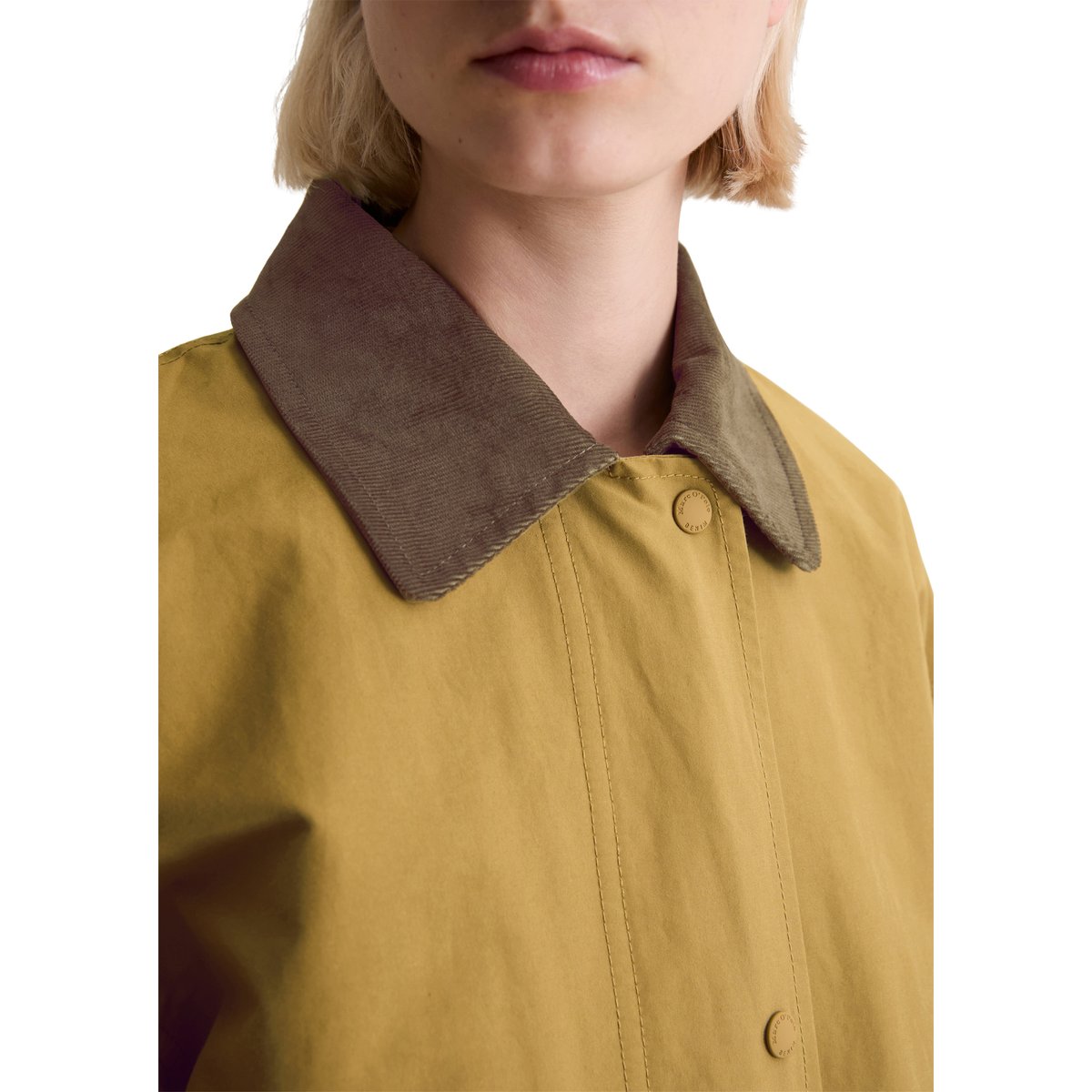 Veste de barn outdoor relaxed en mélange de coton et de nylon beige, MARC O’POLO DENIM