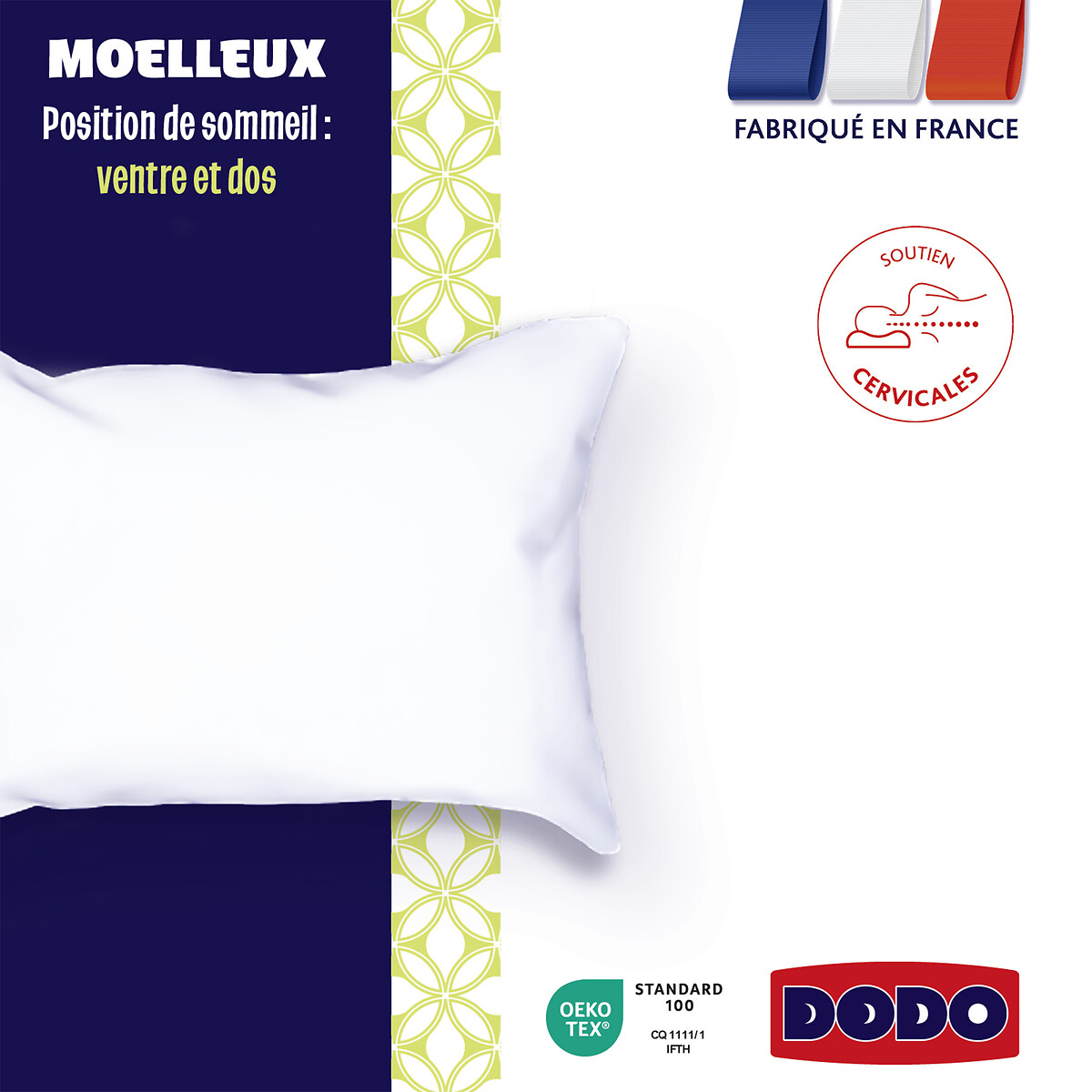 Oreiller Hybride Suprelle Memory blanc, DODO