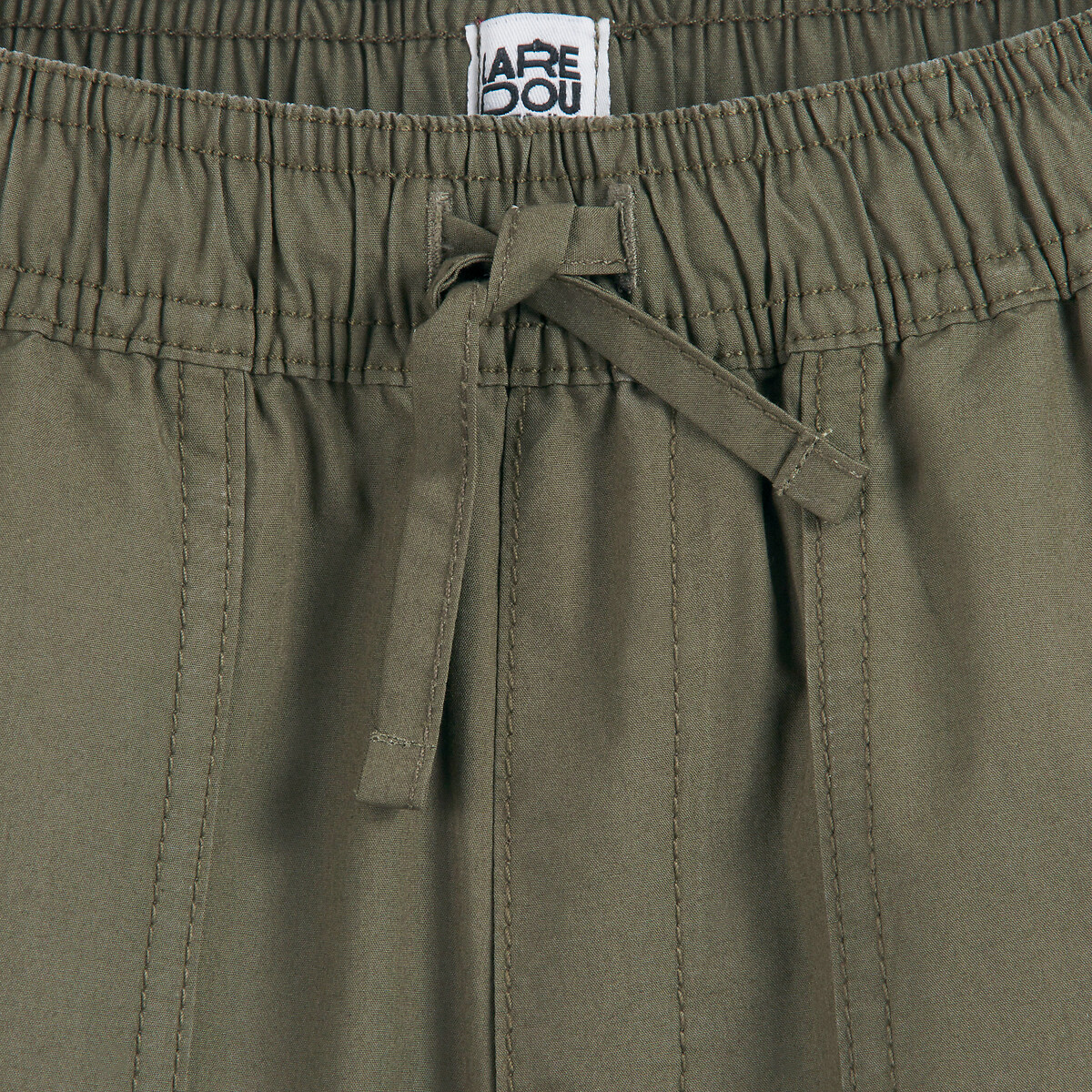 Bermuda da jogging in cotone kaki, LA REDOUTE COLLECTIONS