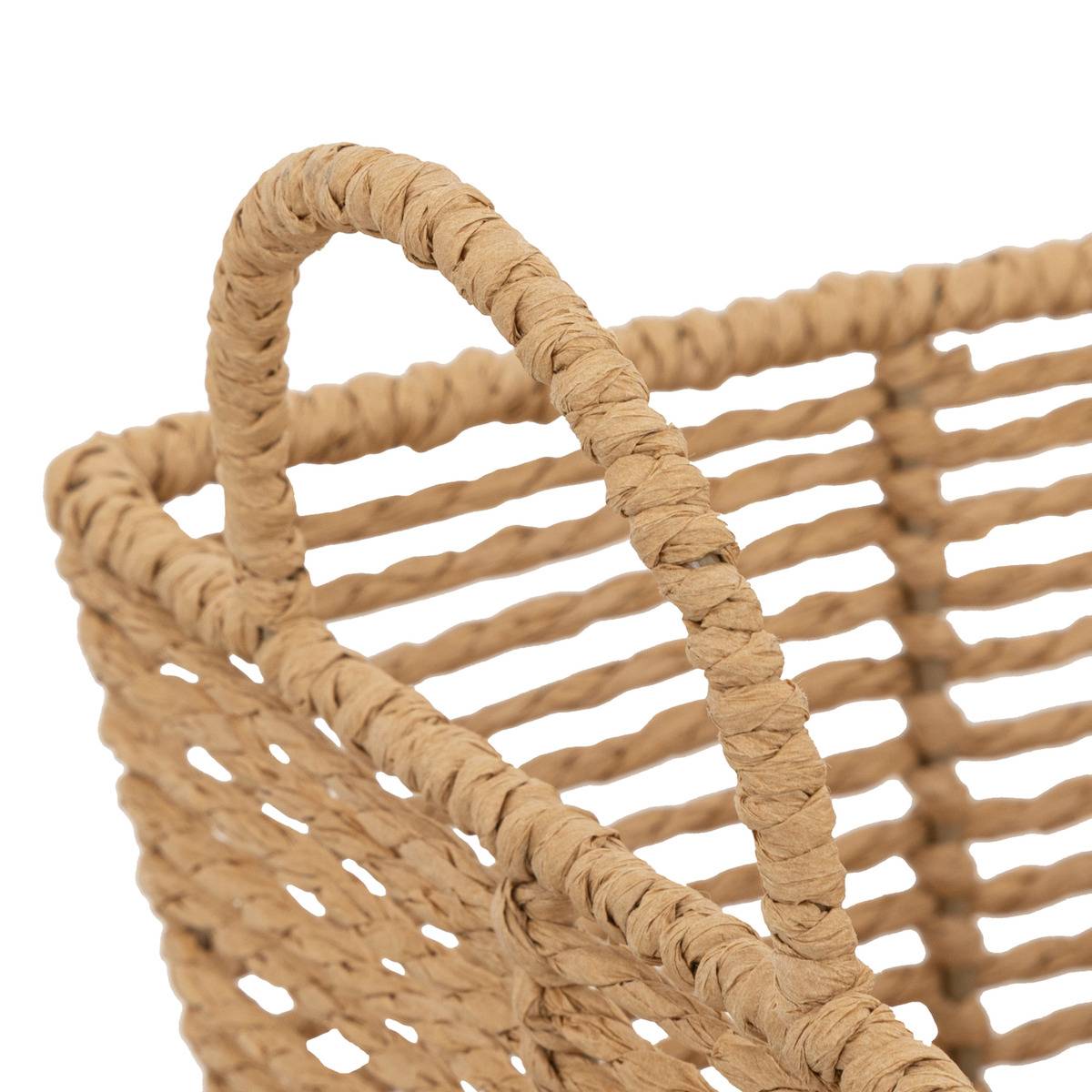 Set de 2 caisses tressées EUGÈNE beige, ATMOSPHERA