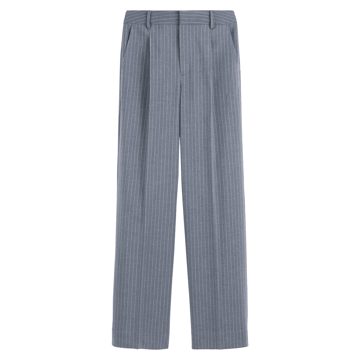 Tennis Striped Trousers with Wide Leg grey/ivory stripes, LA REDOUTE COLLECTIONS