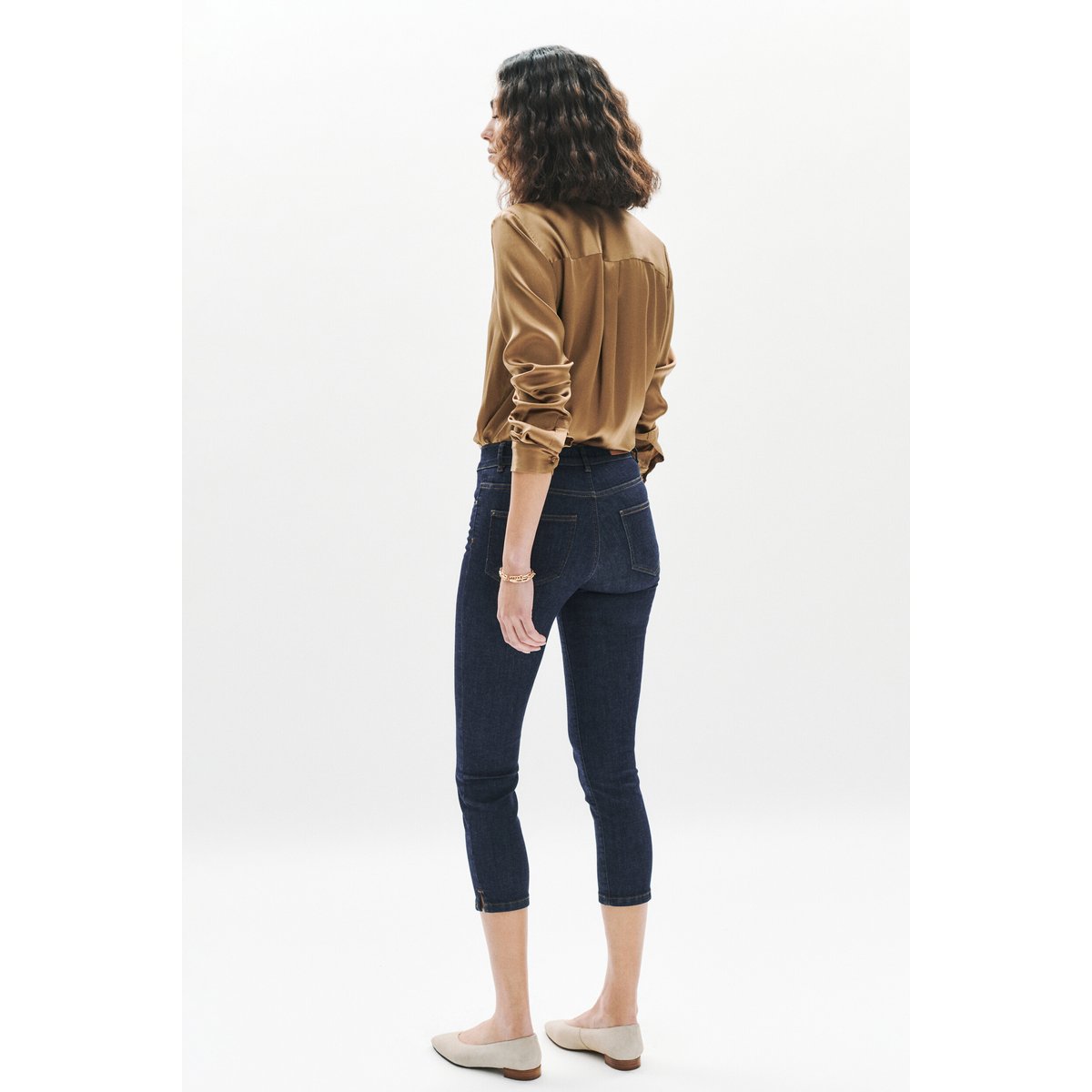Jean slim pantacourt CALEB denim double stone, CAROLL