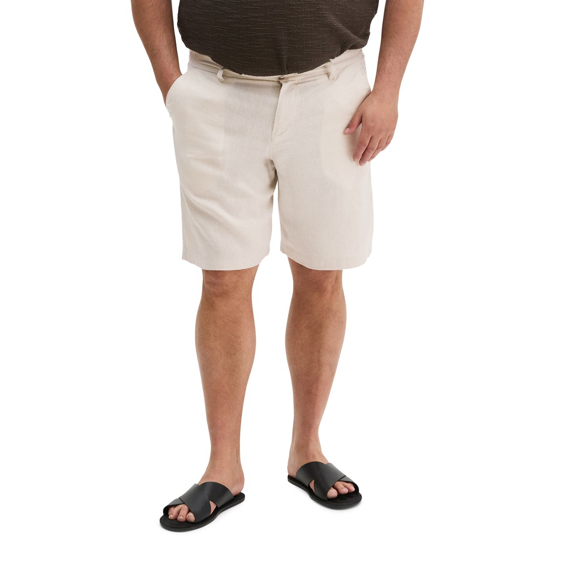 Short modèle Reso Jogger regular en pur lin gris clair, MARC O'POLO