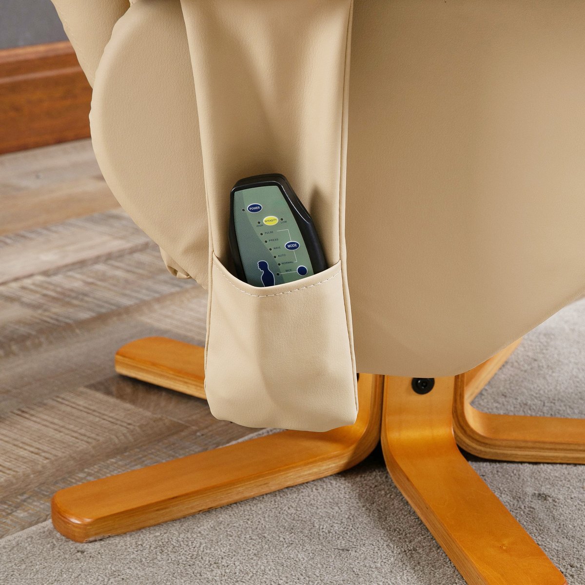 Ensemble fauteuil de massage inclinable avec crème, HOMCOM