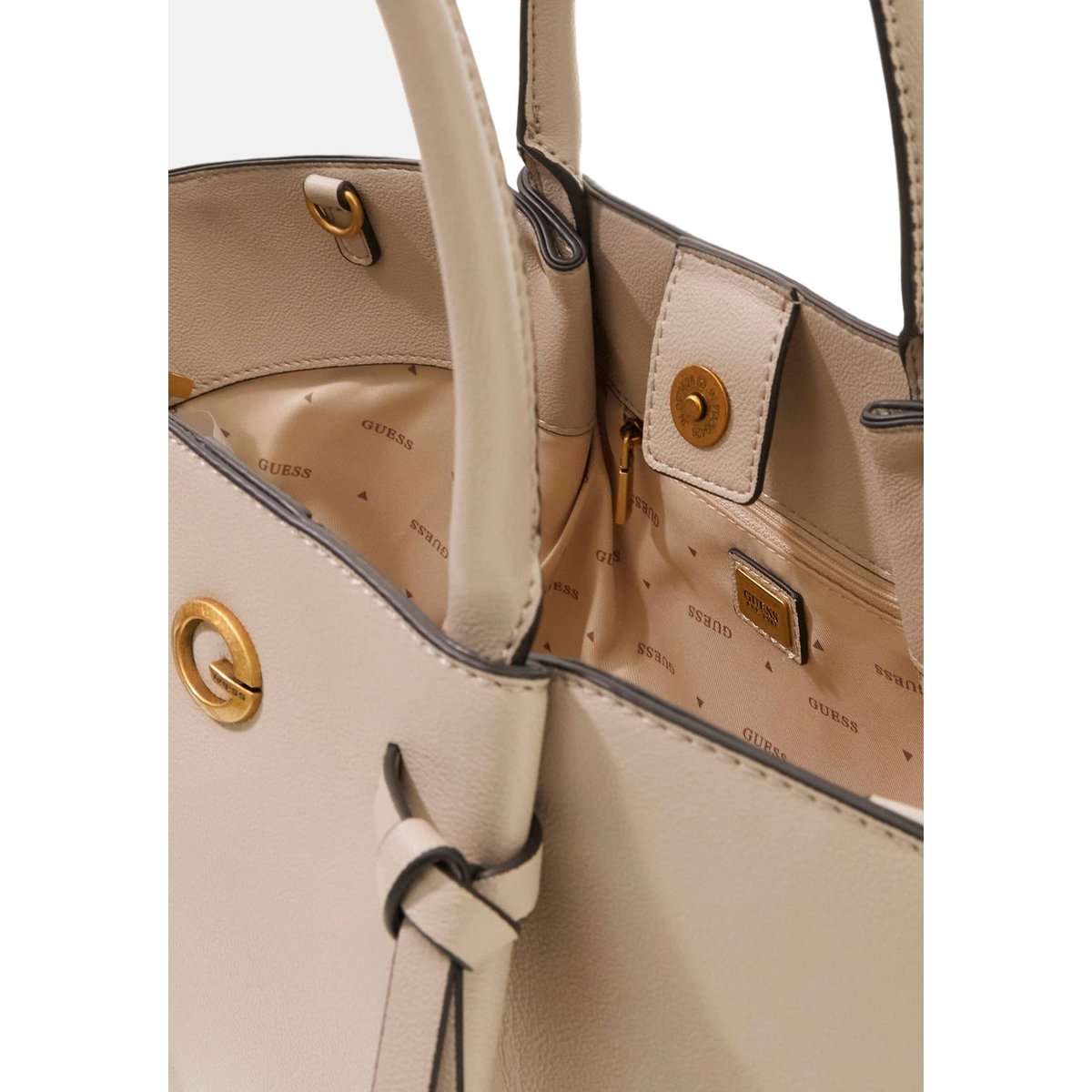 Sac À Main Allegra En Cuir Synthétique crème, GUESS