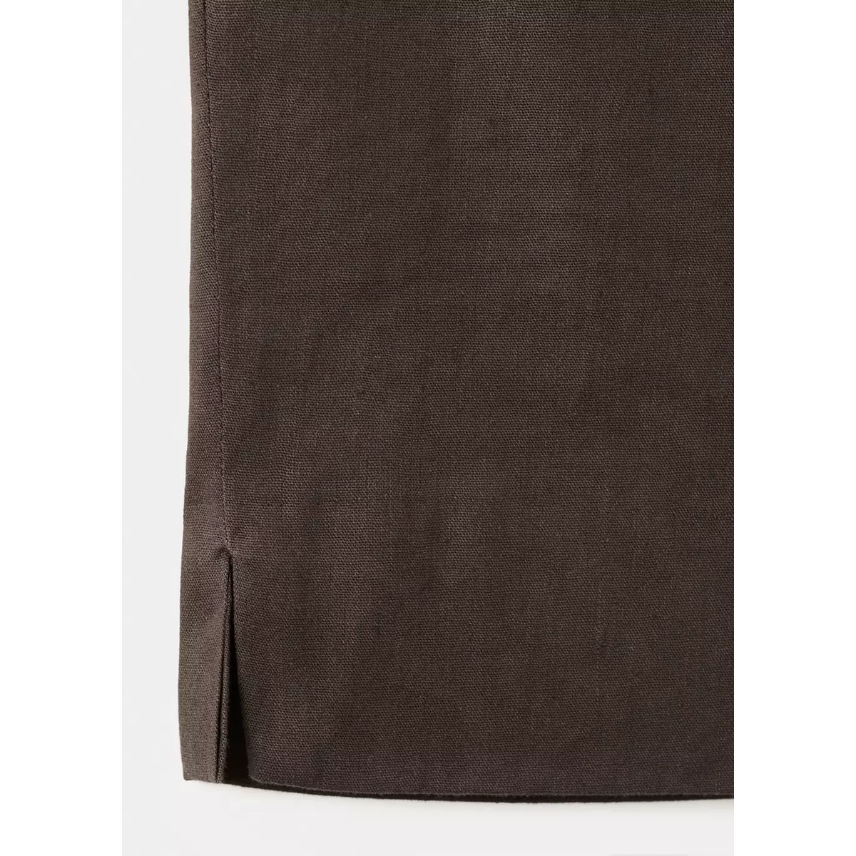 Pantalon capri en lin chocolat, MANGO