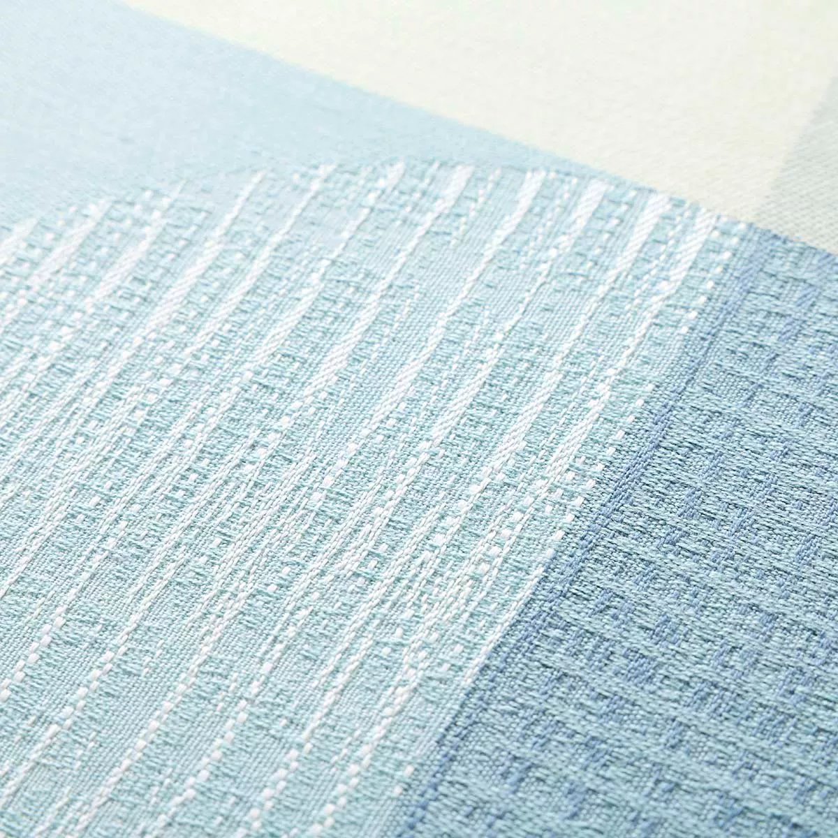 Nappe pur coton enduit MILLE TEXTURES bleu, GARNIER THIEBAUT