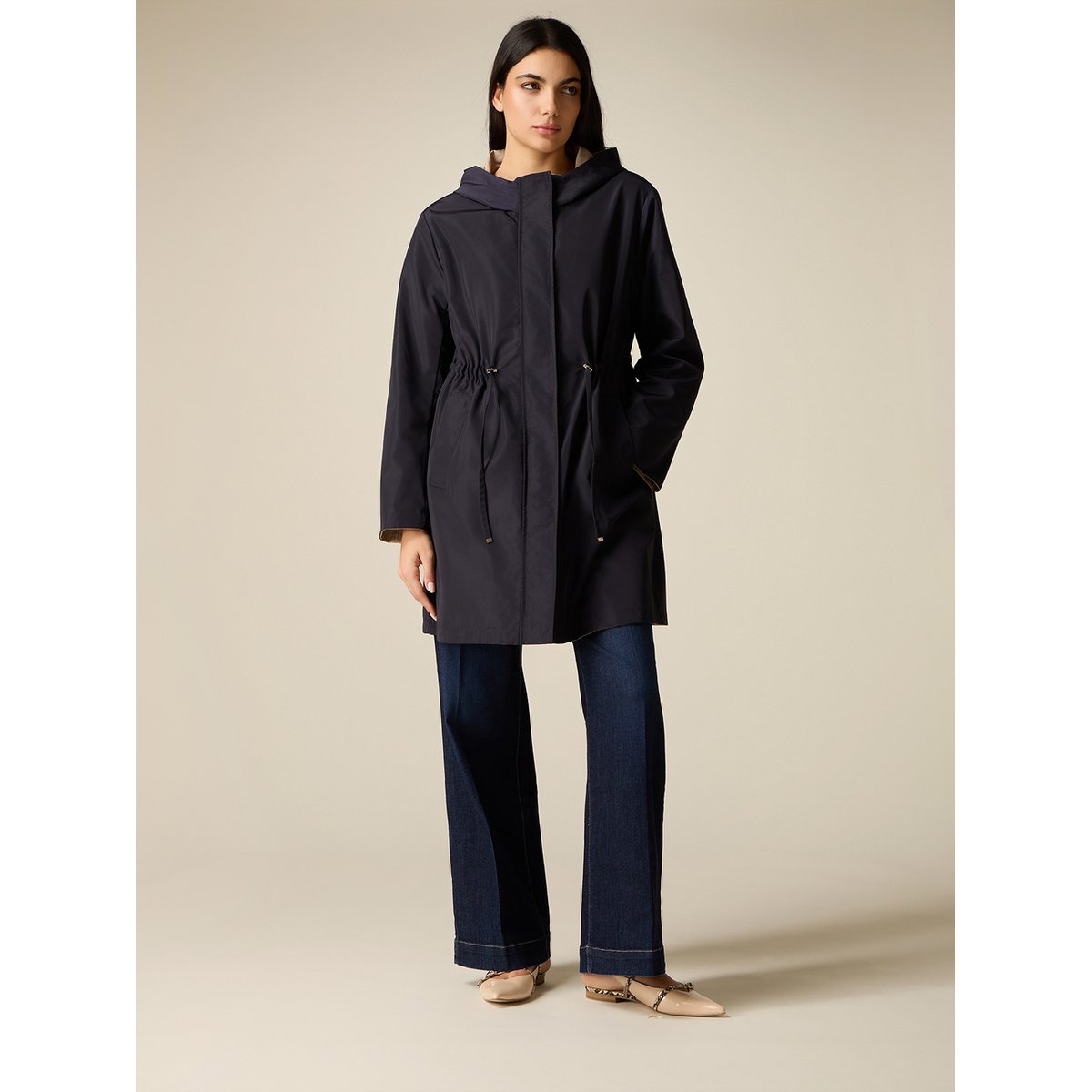 Parka réversible avec capuche bleu, OLTRE
