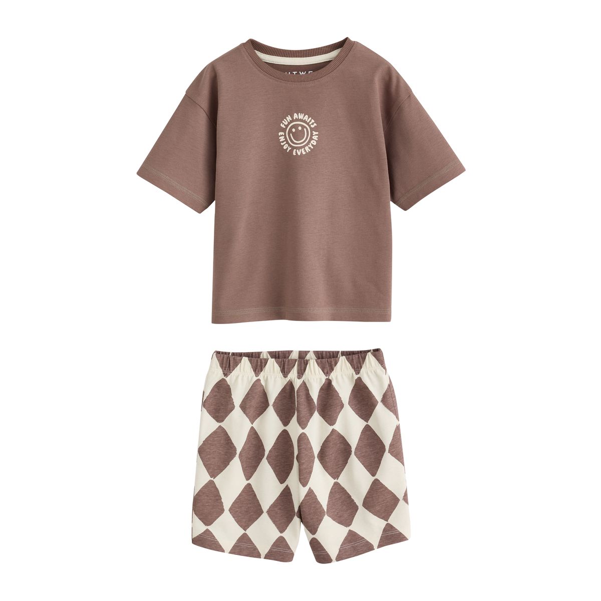 Pyjama short, lot de 3 kaki/gris/bordeaux, NEXT