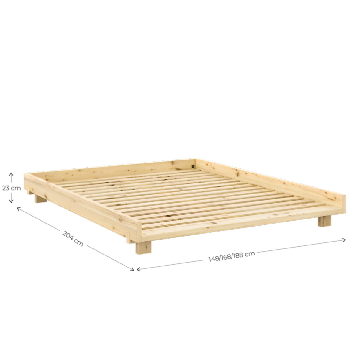 Lit en pin massif SOCIAL - SOCIAL bois clair, KARUP DESIGN
