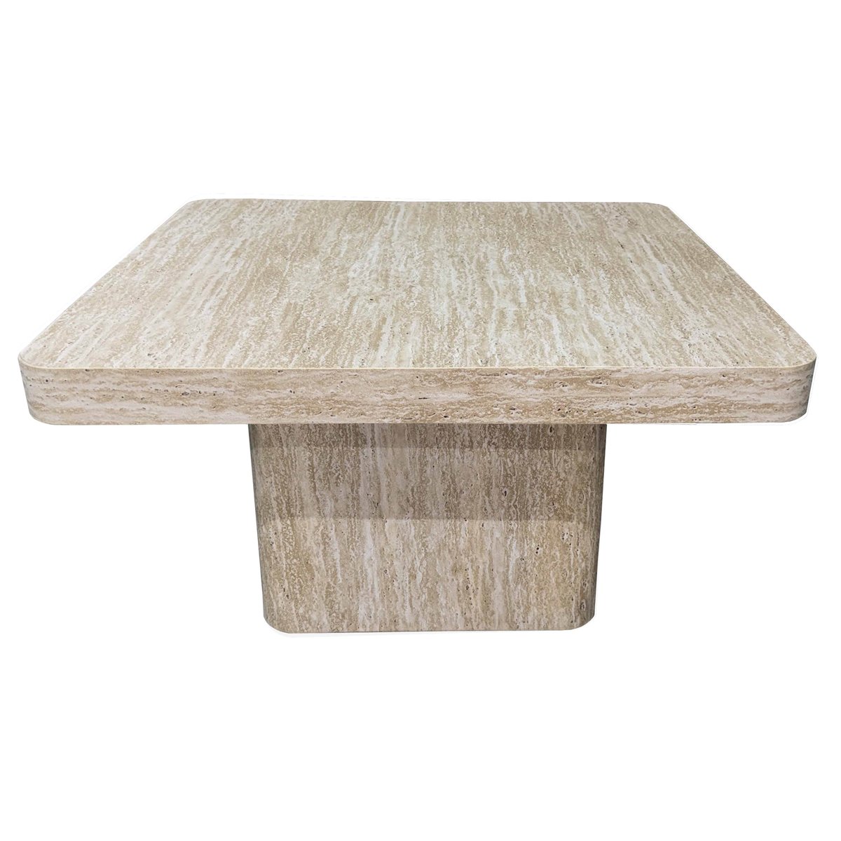 Table basse aspect naturel carrée 80 x 80 x 45 cm, PAULA bois, OVIALA