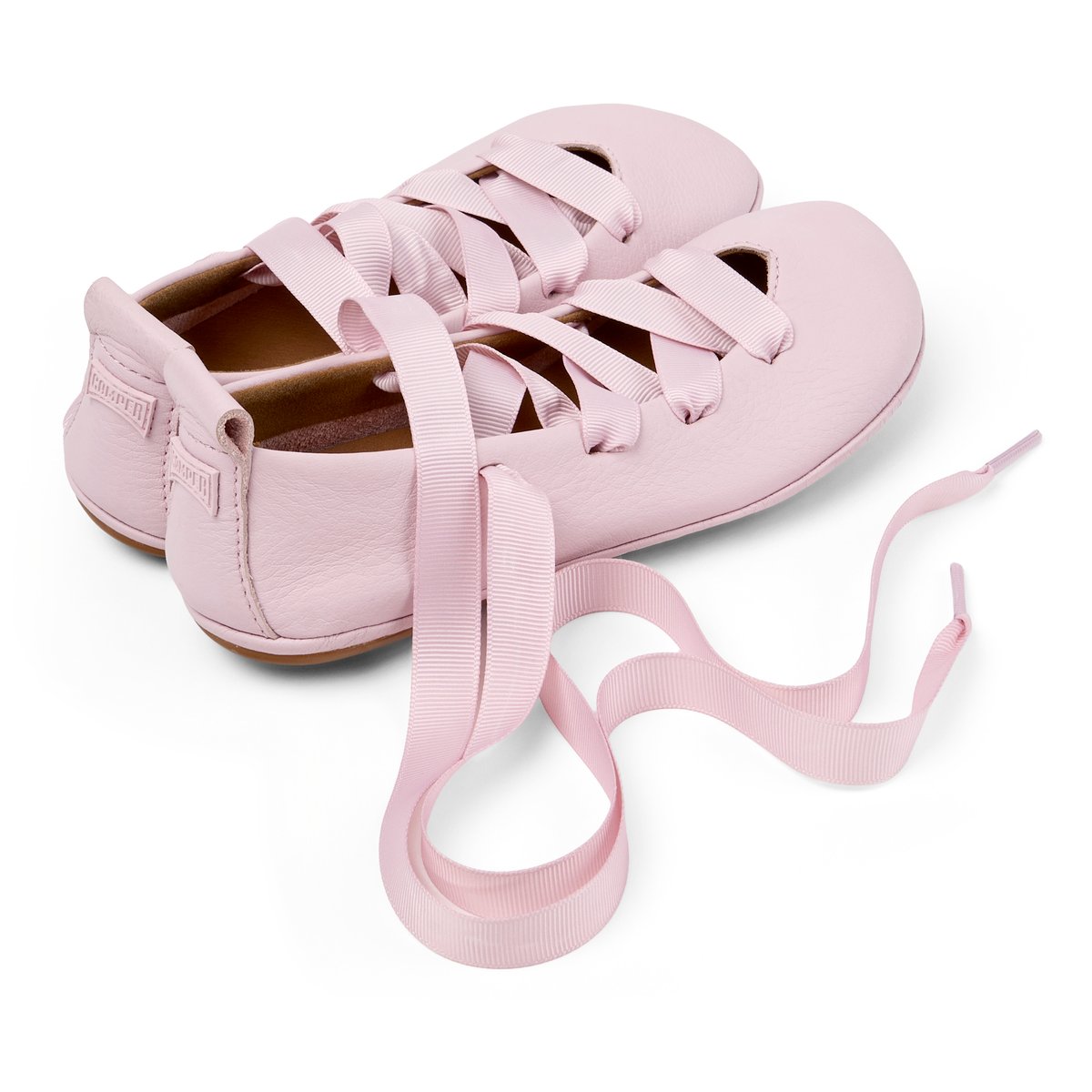Ballerines Cuir RIGHT KIDS rose pastel, CAMPER