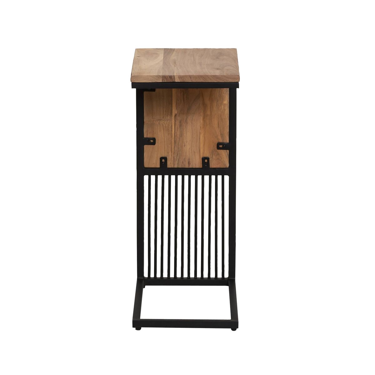 Bout de canapé en bois d'acacia MATTIA noir, MADE IN MEUBLES 