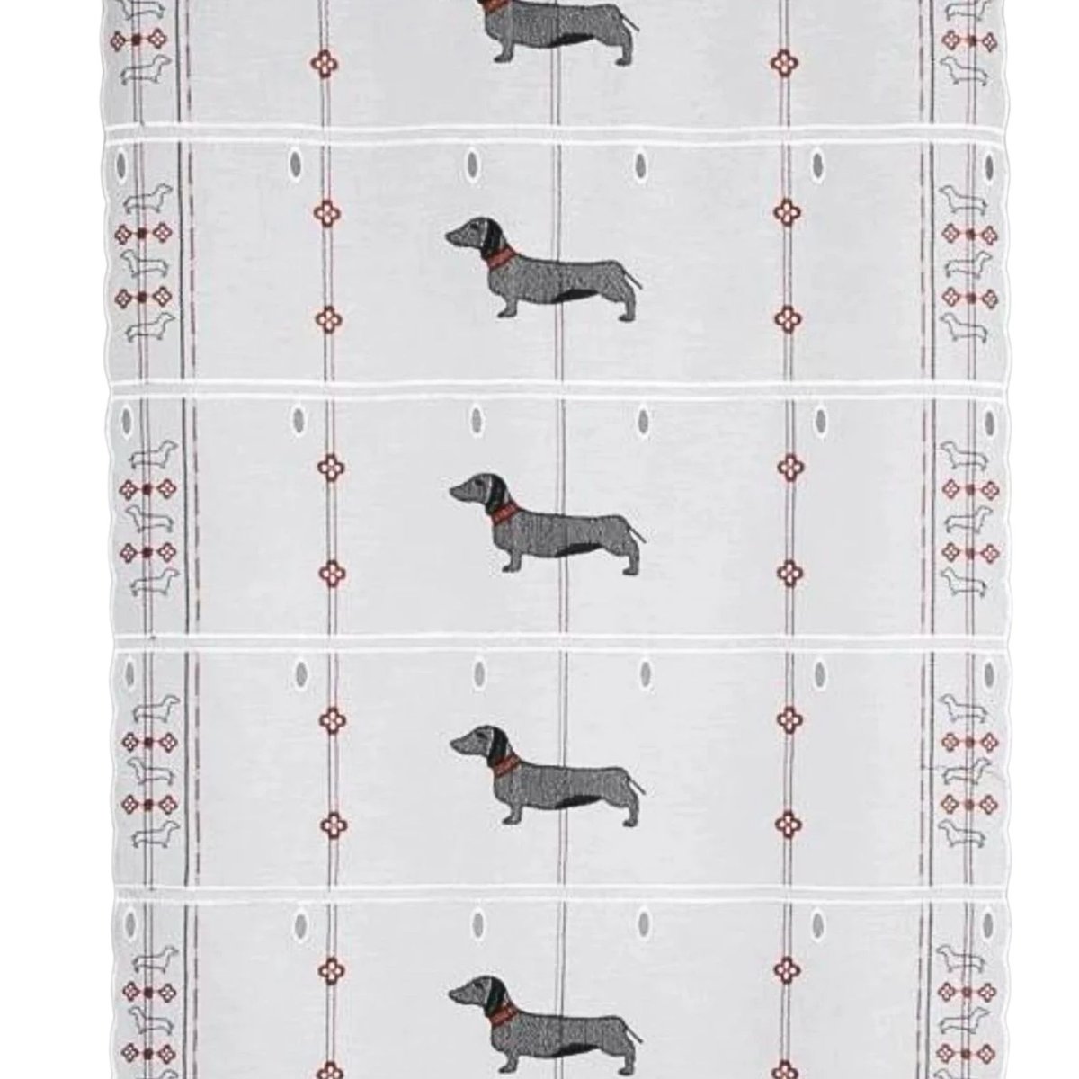 Modulable brodé teckel blanc, HOME MAISON