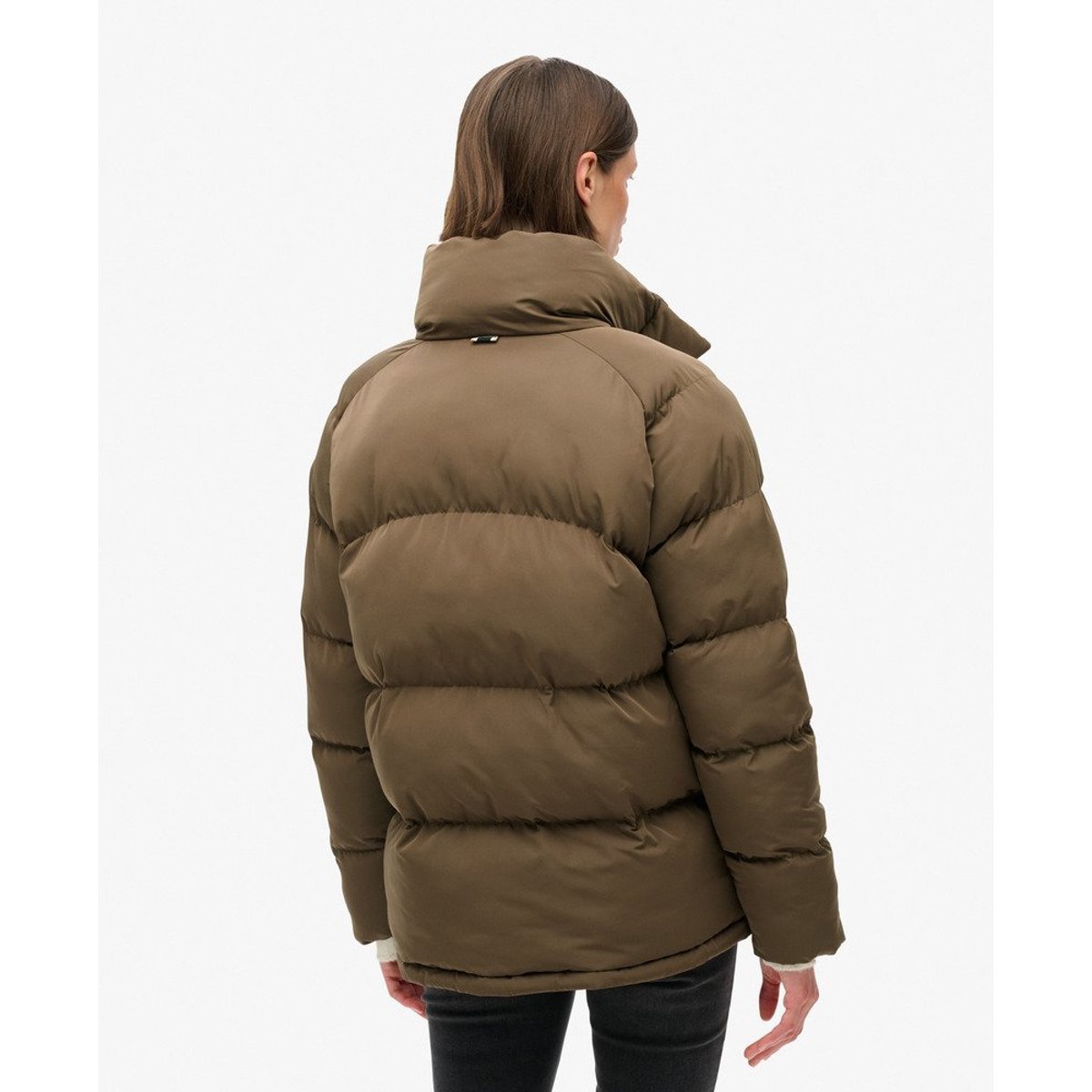 Doudoune mi-longue marron chaud, SUPERDRY
