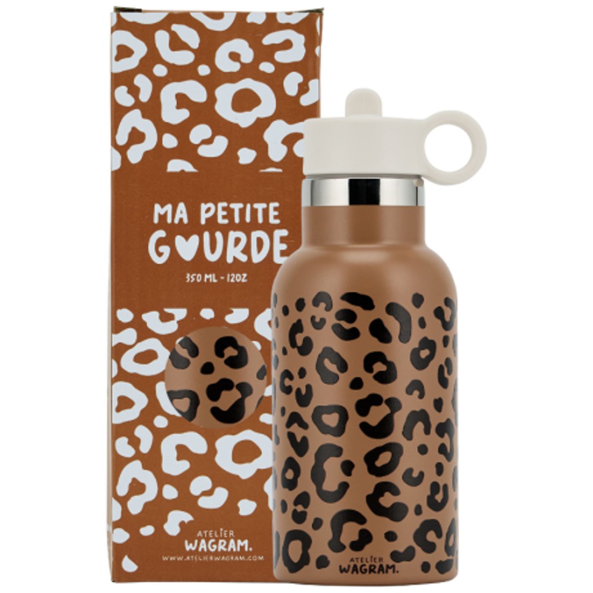 Gourde isotherme marron, noir, ATELIER WAGRAM