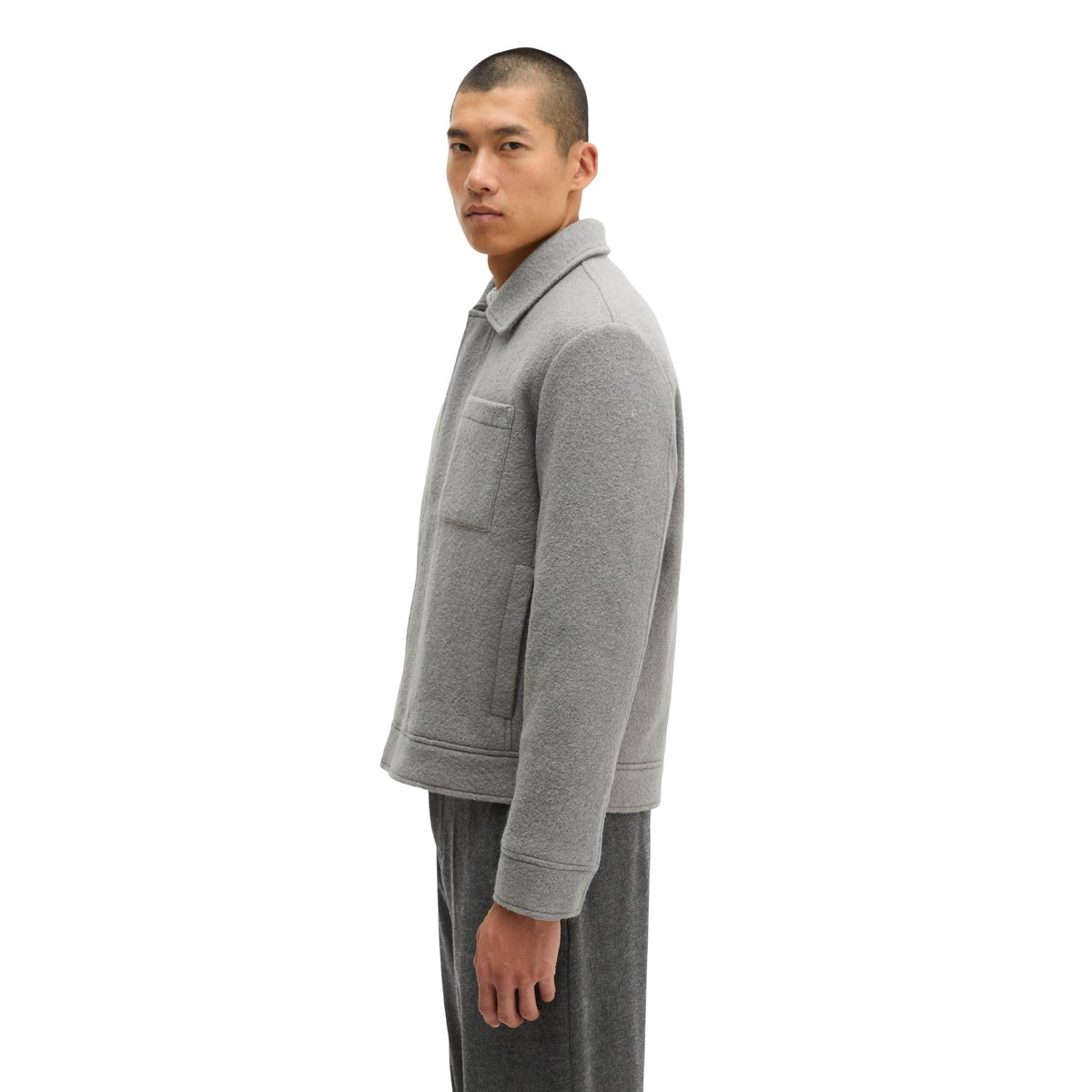 Blouson en laine coupe classique légèrement rembourré gris, MARC O'POLO
