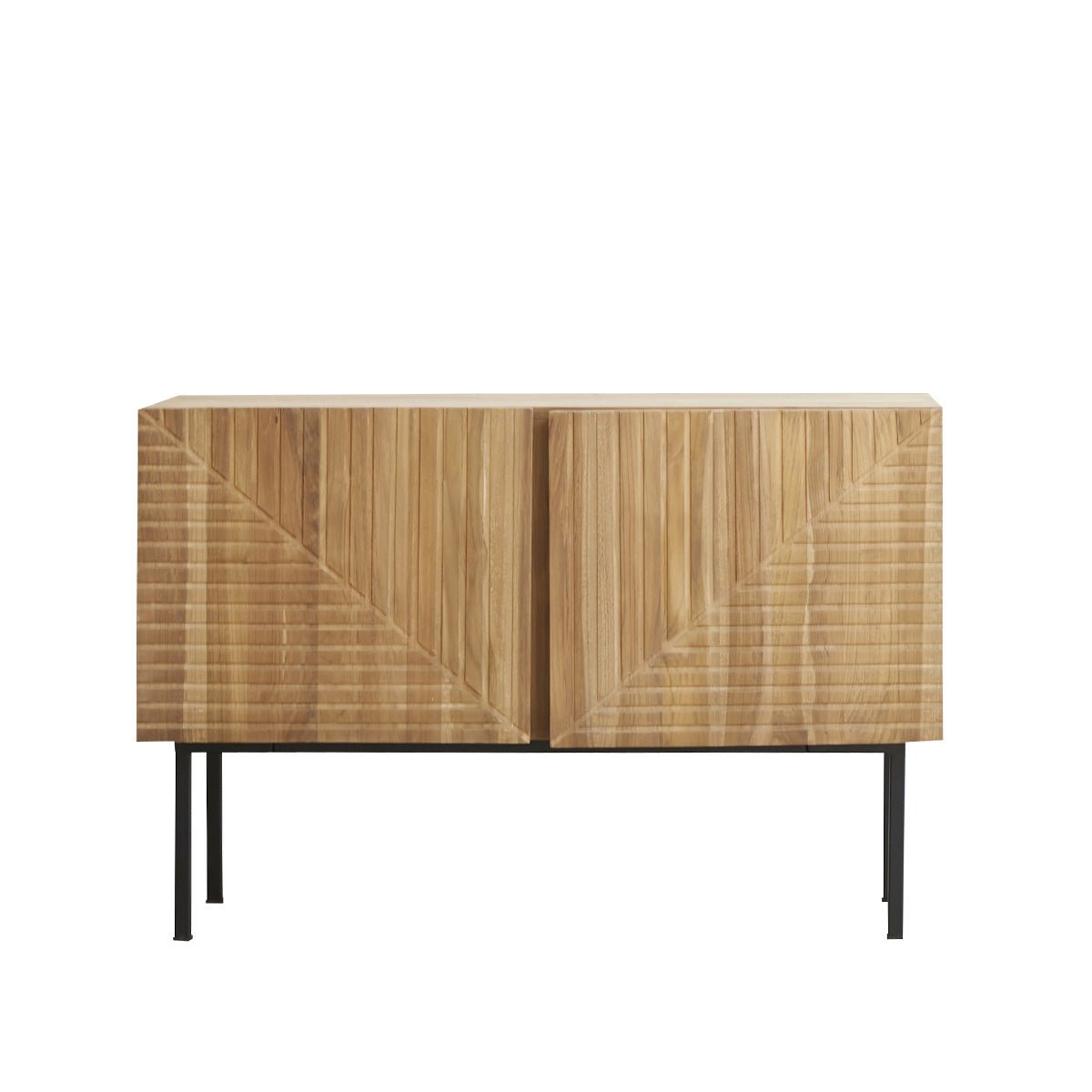 Buffet en bois de teck et métal 120 PORTLAND naturel, BERAH GETAH