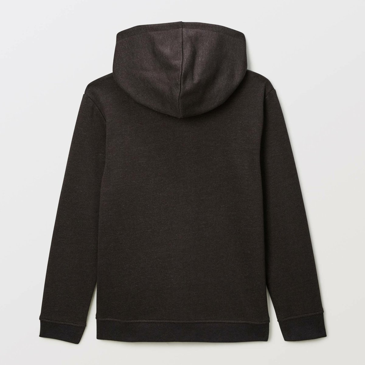 Sweat à capuche avec zip uni en coton BIO GOTS anthracite chine, MONOPRIX