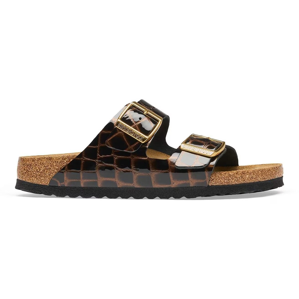 Mules double bride, en cuir, ARIZONA marron foncé, BIRKENSTOCK