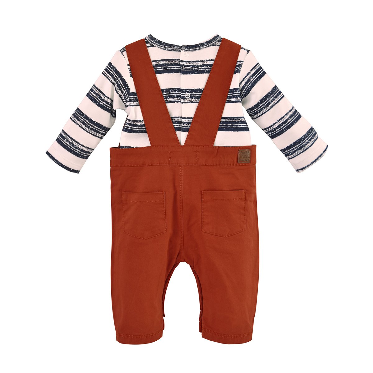 Ensemble t-shirt salopette dick rouge, SUCRE D'ORGE
