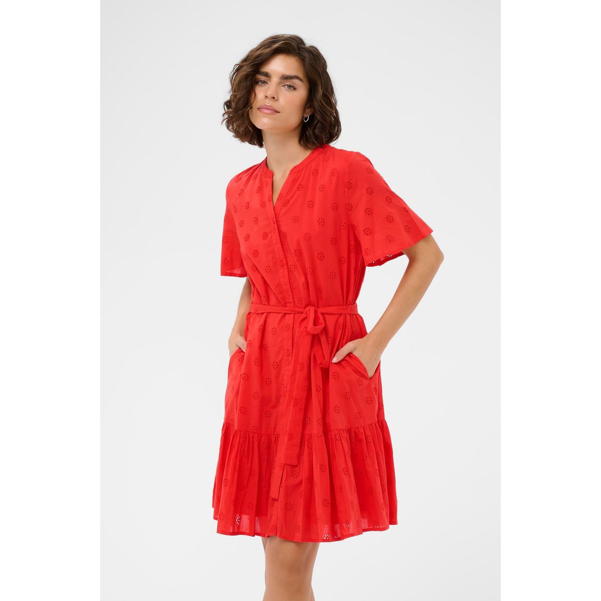 Robe rouge poppy red, KAFFE