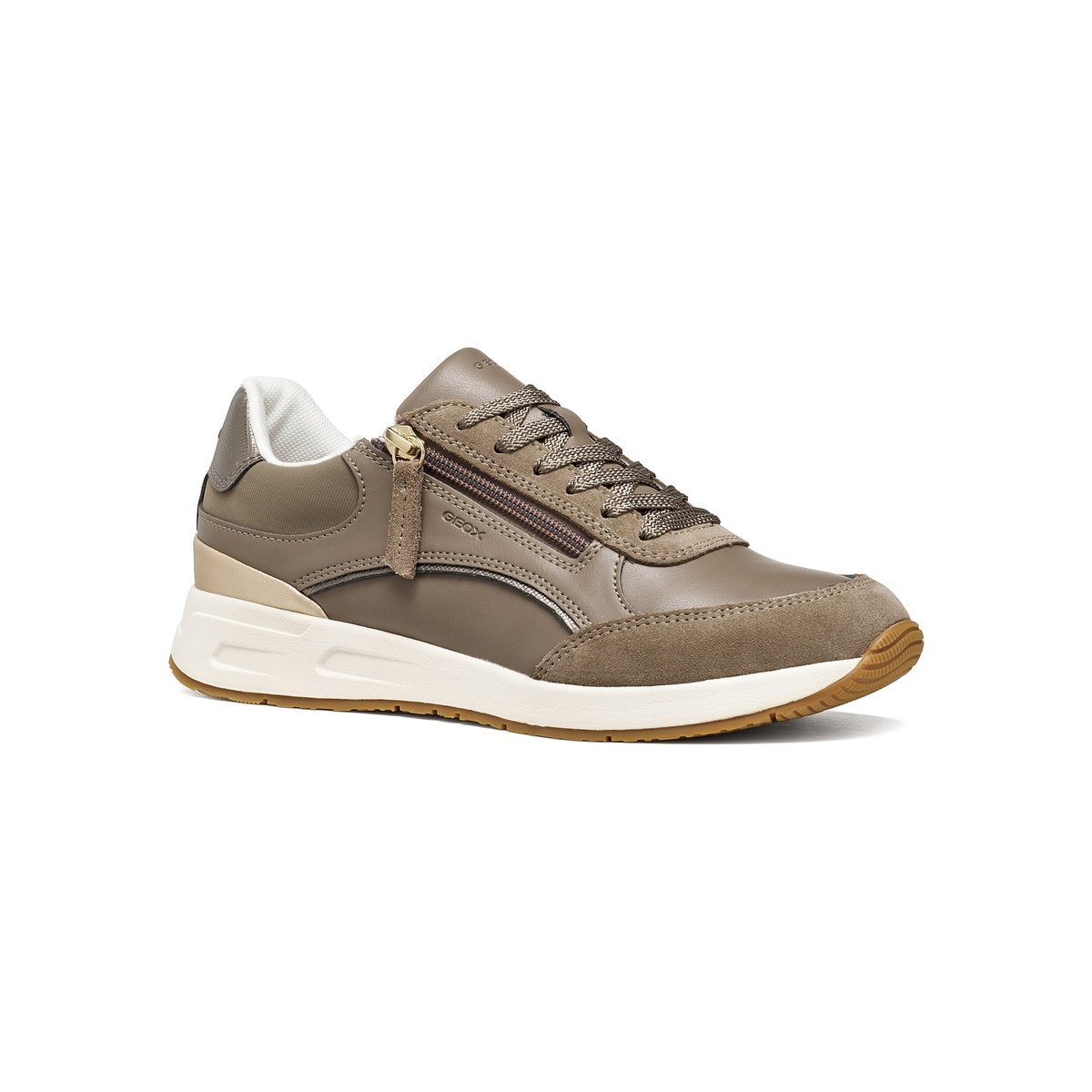 Baskets respirantes zippées, BULMYA taupe, GEOX
