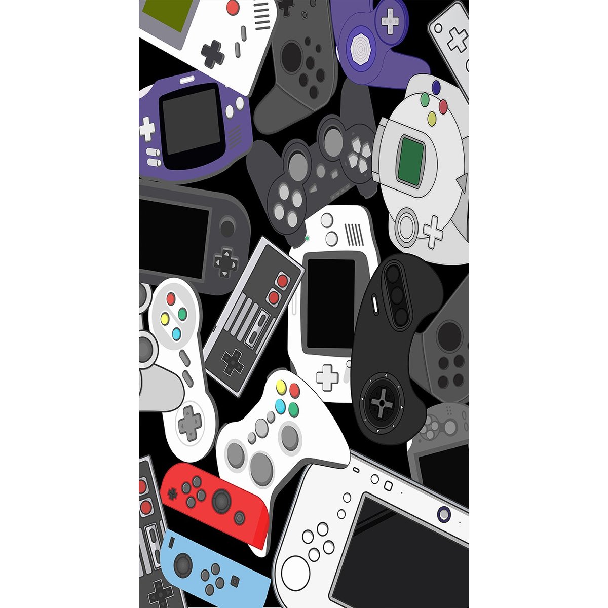 Tapis chambre enfant Gamer noir, EDEN