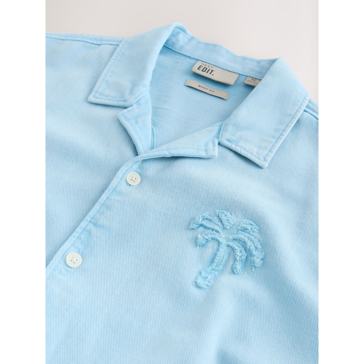 Chemise à manches courtes et motif edit bleu, NEXT