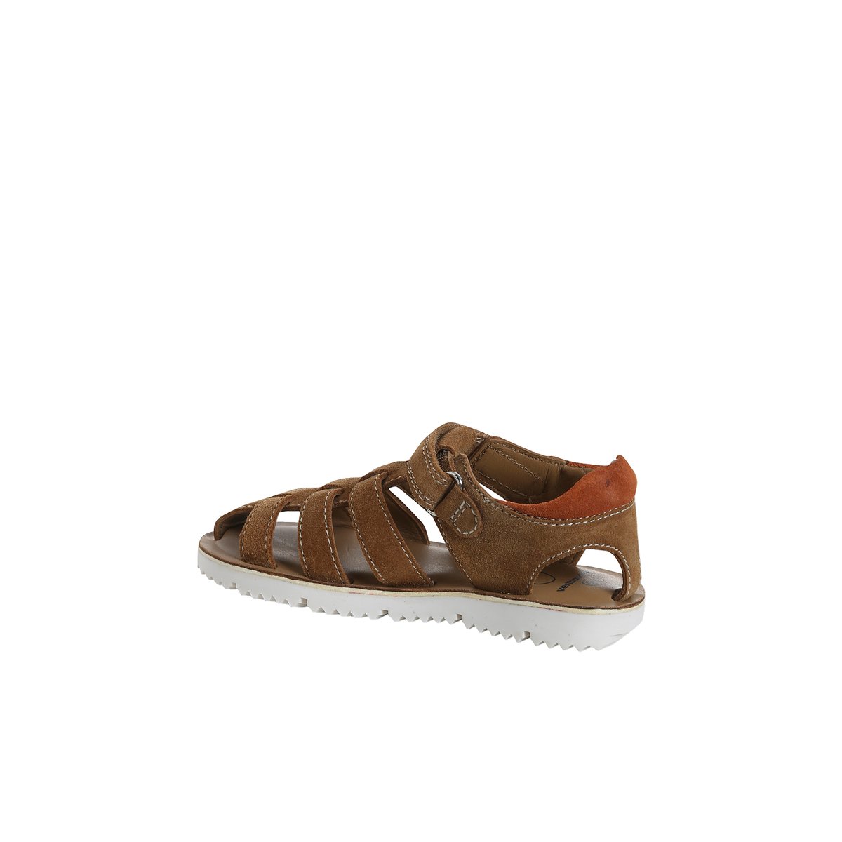 Sandales scratchées cuir collection maternelle camel, VERTBAUDET