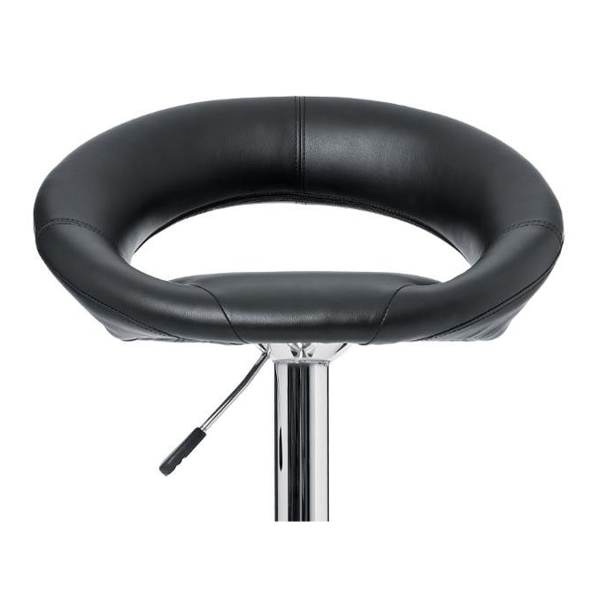 Lot de 2 chaises de bar réglables et pivotantes SASHA noir, ATMOSPHERA